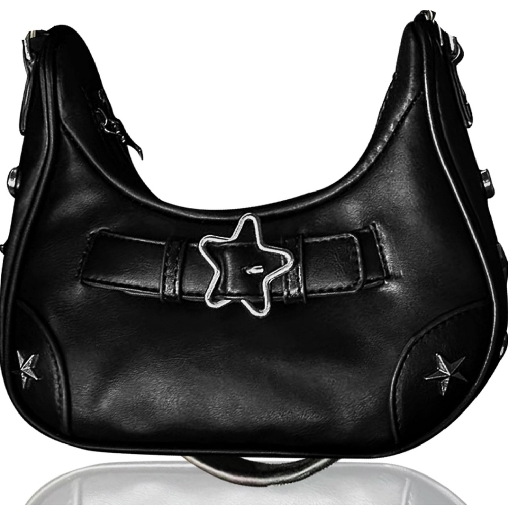Black Star-Embellished Women's Bag